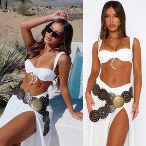 NEW WHITE FOX BOUTIQUE Infatuated Top White XS